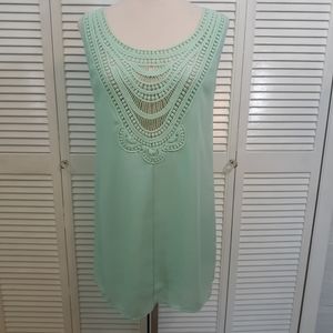 Mint crochet sun dress sz small *Y